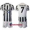 Virallinen Fanipaita + Shortsit Juventus Cristiano Ronaldo 7 Kotipelipaita 2021-22 - Lasten